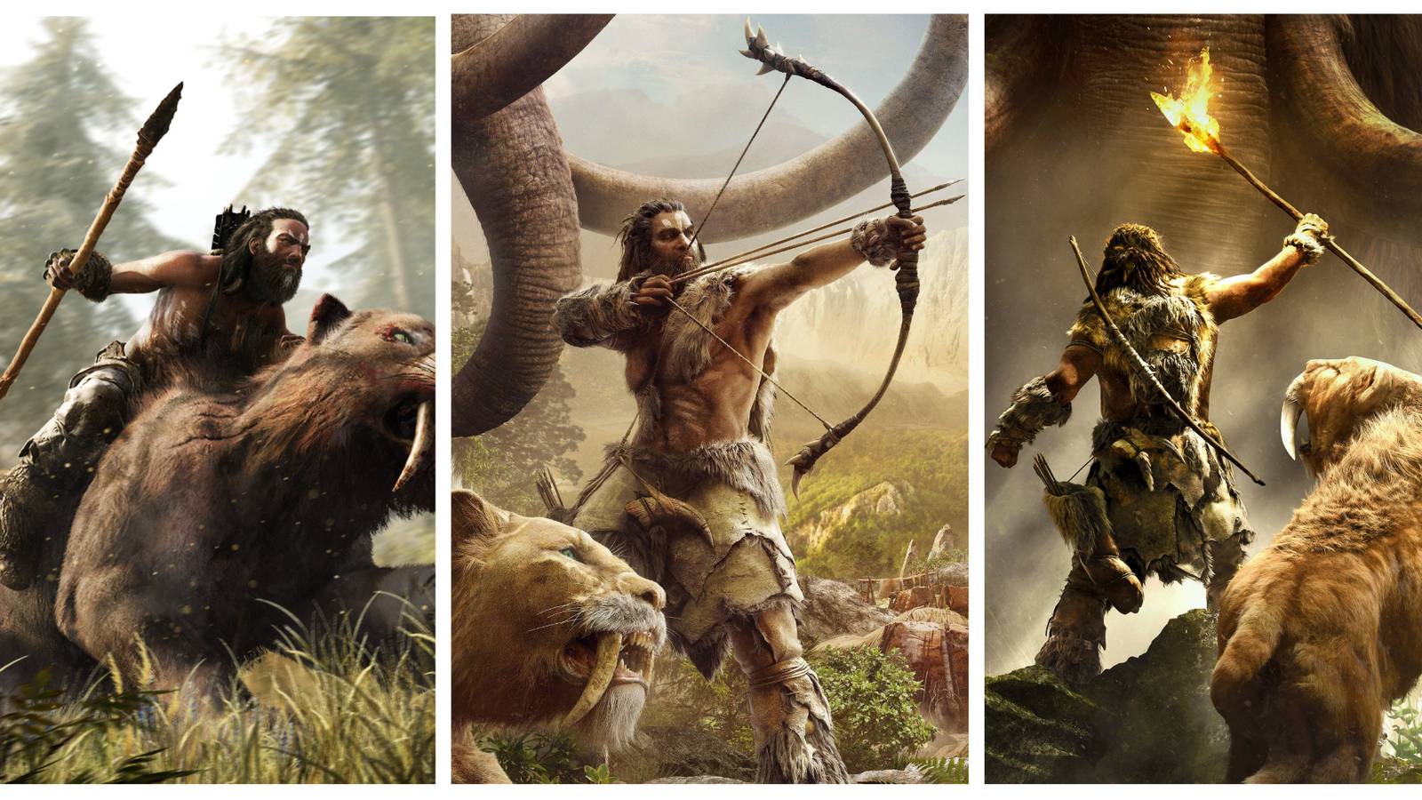 the player with weapons in far cry primal
