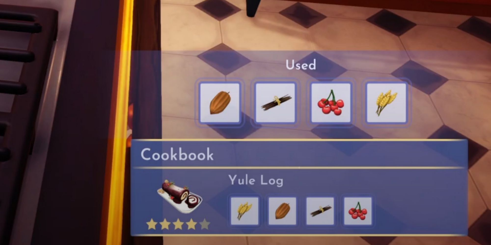 cookbook yule log entry