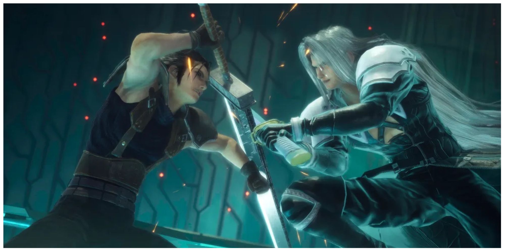 Zack and Sephiroth in Crisis Core: Final Fantasy 7 Reunion