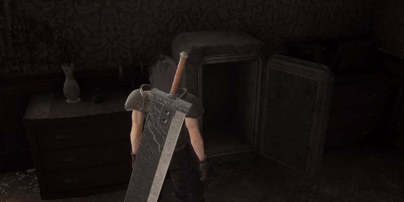 Zack opens the laughing safe in Crisis Core: Final Fantasy 7 Reunion