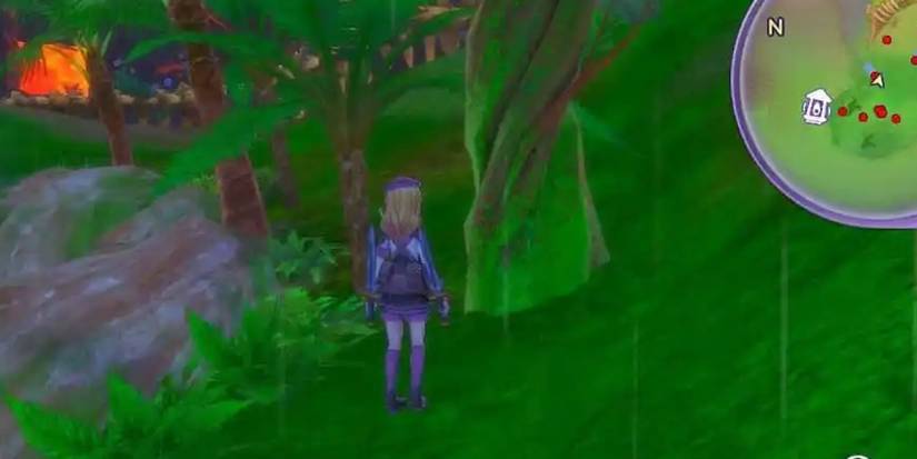 Cutting a tree in Rune Factory 5