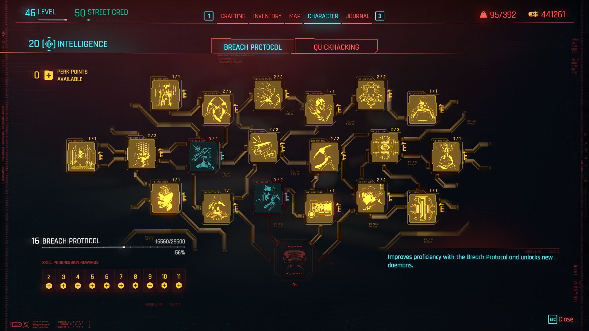 Cyberpunk 2077 Breach Protocol Tree