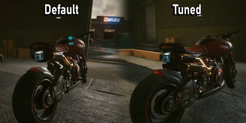 Cyberpunk 2077 - Jackie's Default Motorcycle And Tuned Version Side By Side