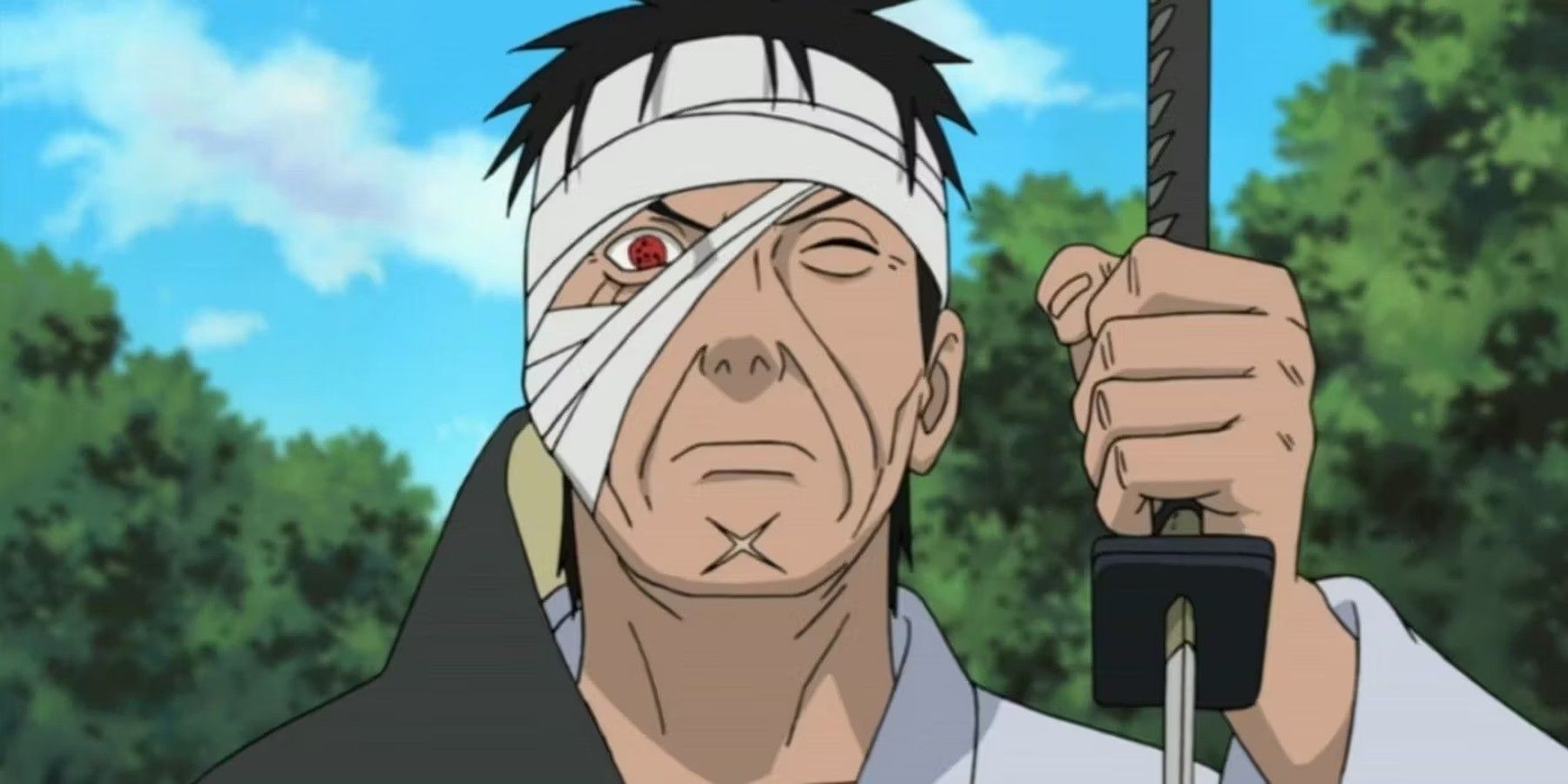 Danzo Killing Assassins While Using A Sharingan