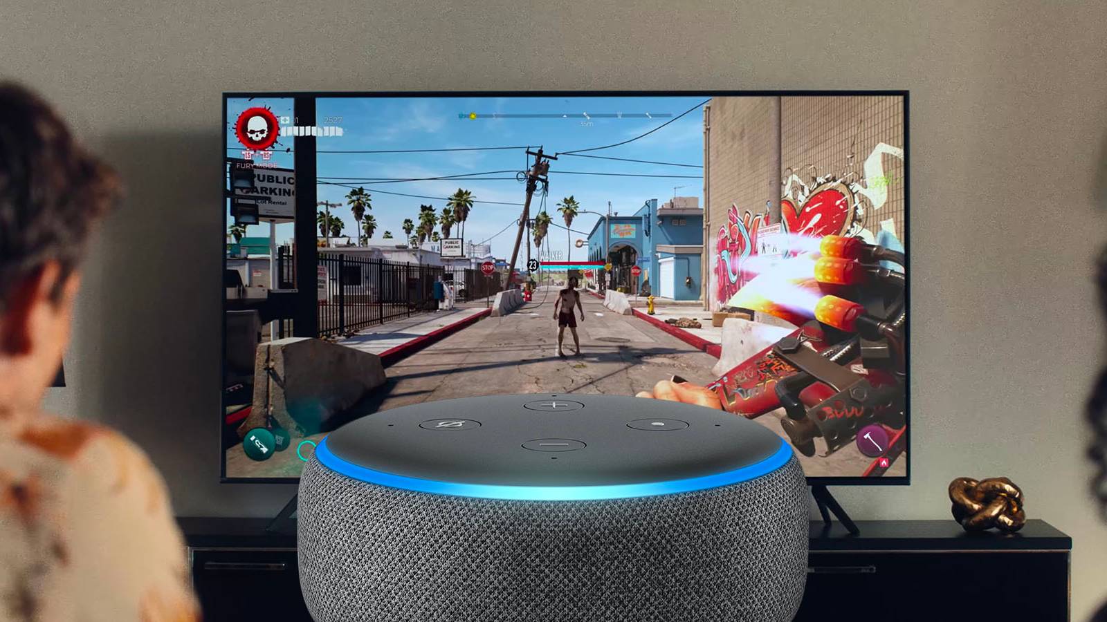 Dead Island 2 Amazon Alexa voice control trailer gamerant graphic