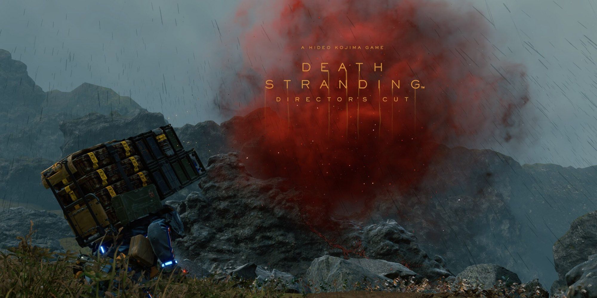 Death Stranding - Intro Of The Directors Cut Showing Blood Mist From Hematic Grenade