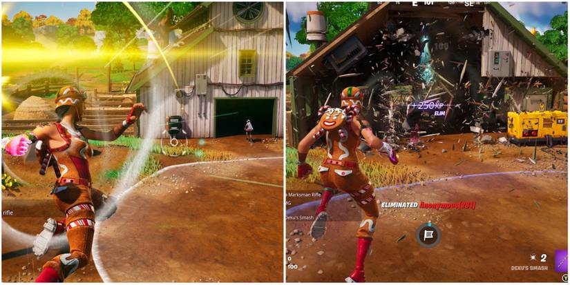 eliminating a power with deku's smash