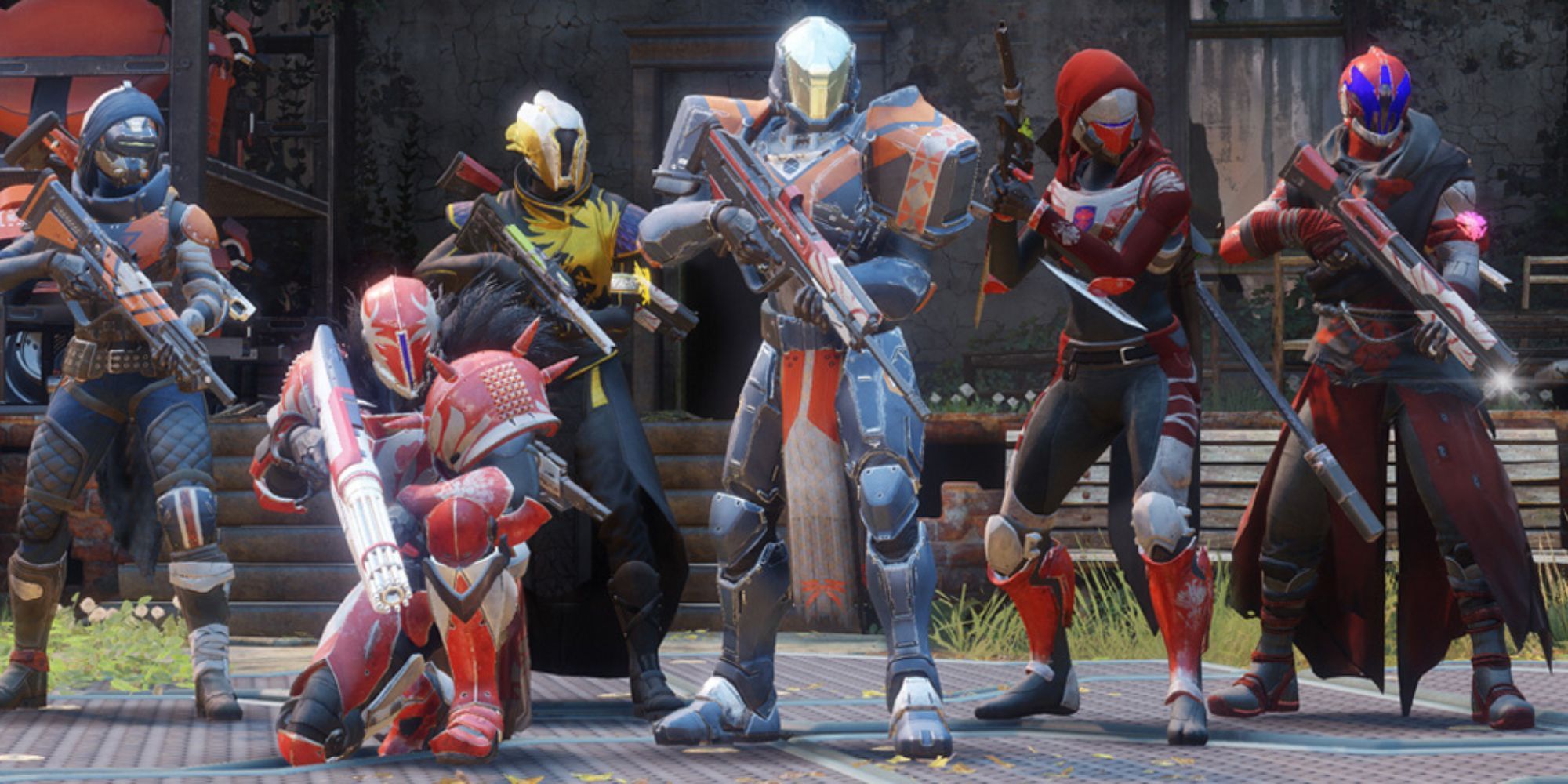 A group of players standing together in Destiny 2