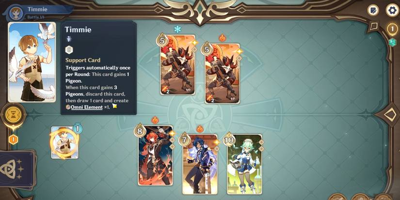 dice support cards in genshin impact tcg