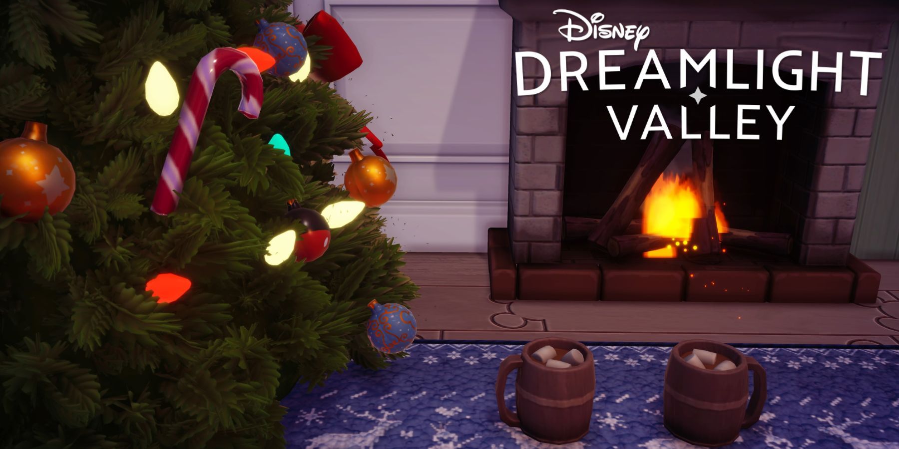 Tepih za božićno drvce Dreamlite Valley Hot Cocoa