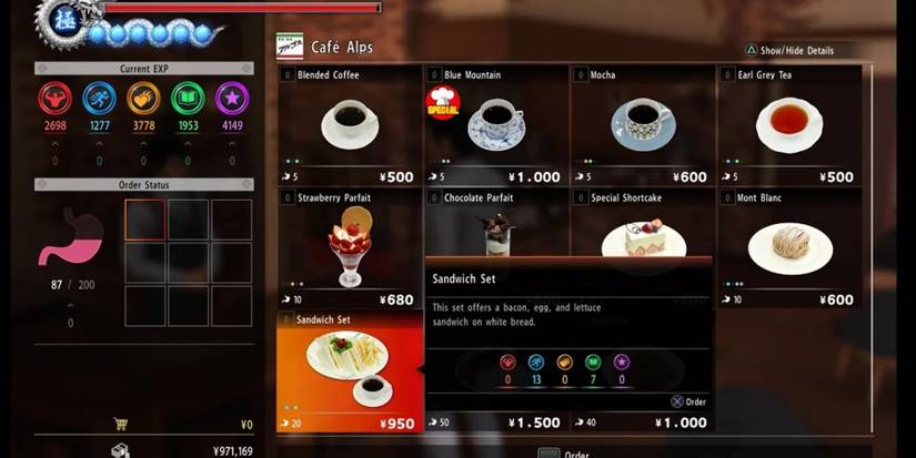 Eating in Yakuza 6