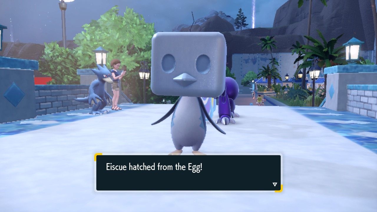 Eiscue Hatches from an egg in Pokemon Scarlet and Violet