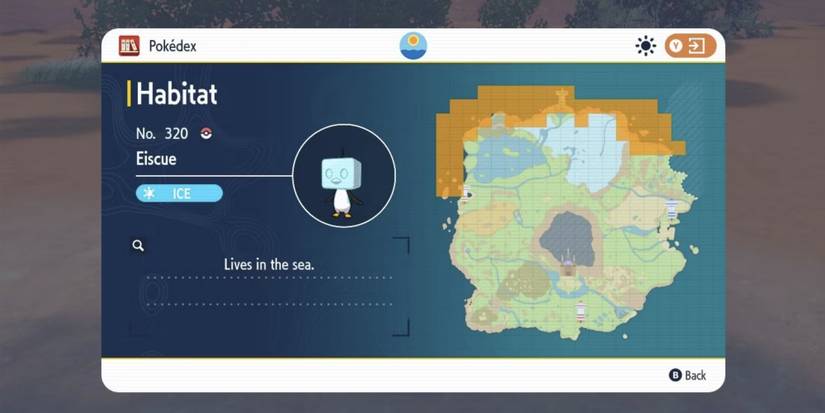 Eiscue location on Paldea map 