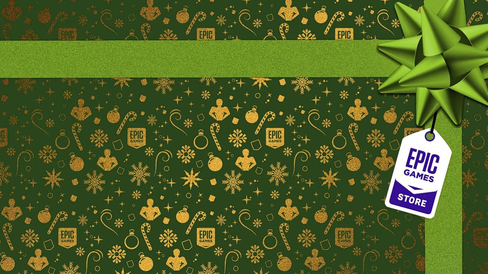 epic games store dark green wrapping paper