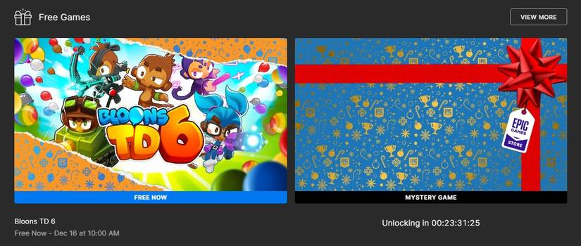 epic games store free games today bloons td 6