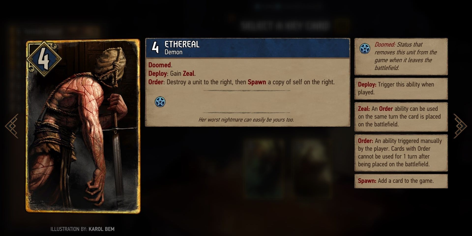 Gwent: Rogue Mage Ethereal Card