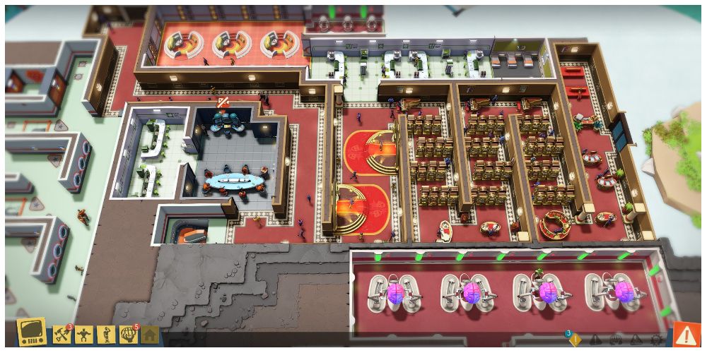 a fully constructed casino in Evil Genius 2