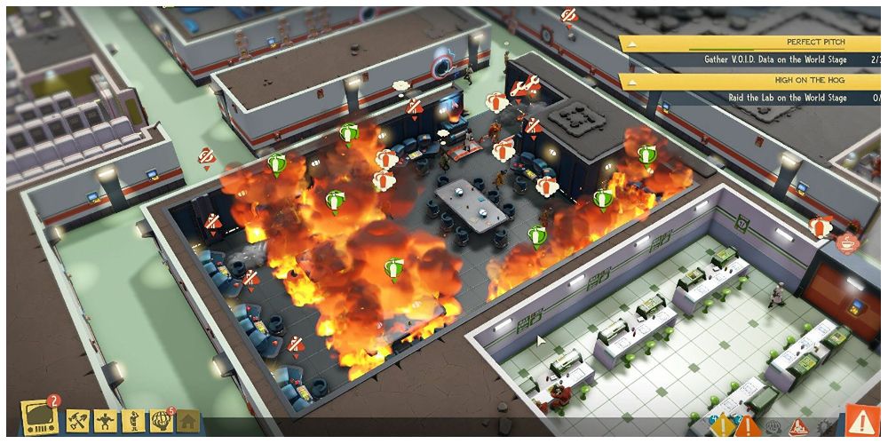 a fire in the lair in Evil Genius 2