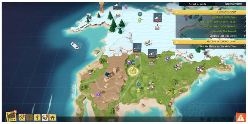 map of a region in Evil Genius 2