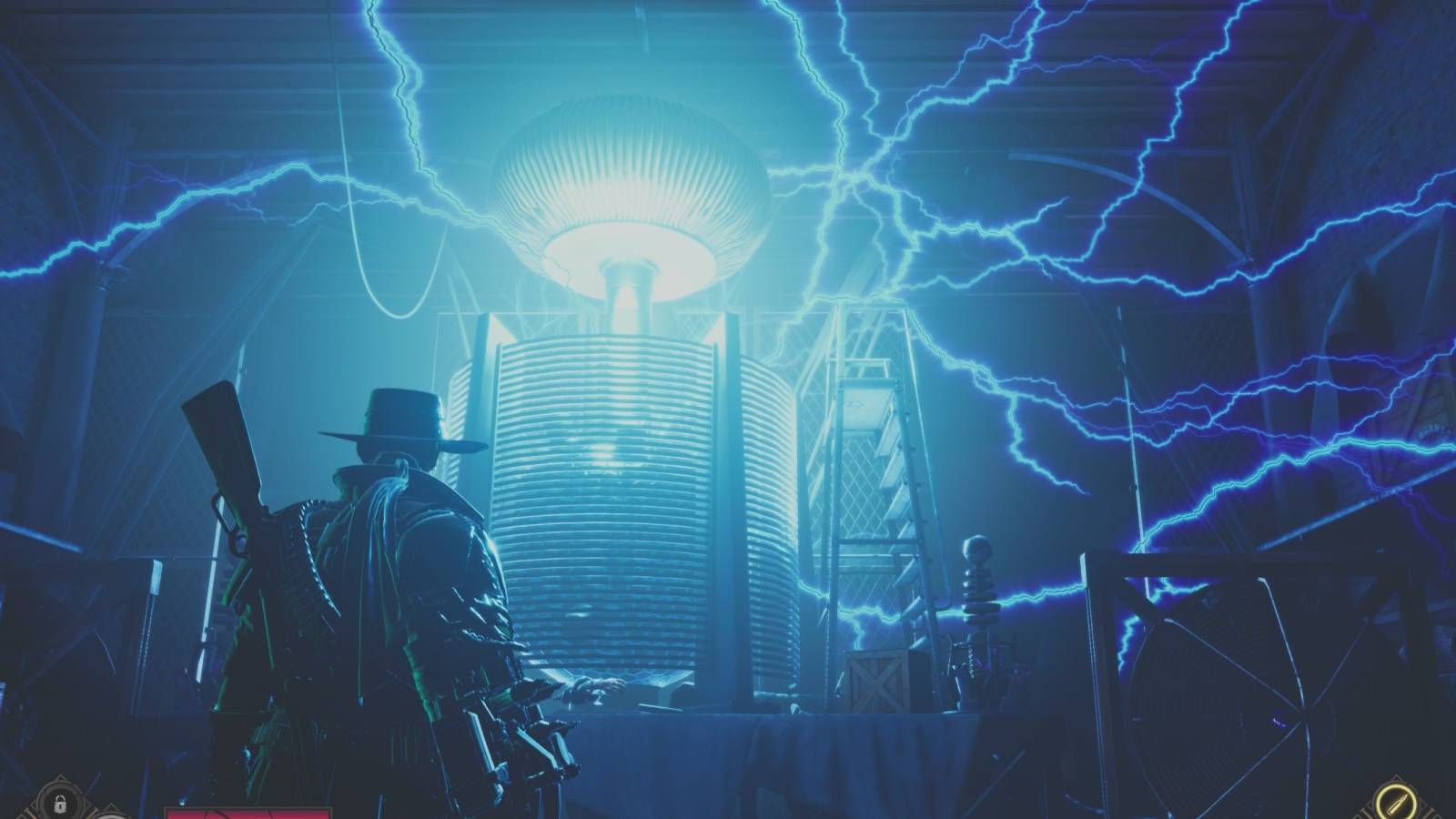 a huge tesla coil conducting electricity