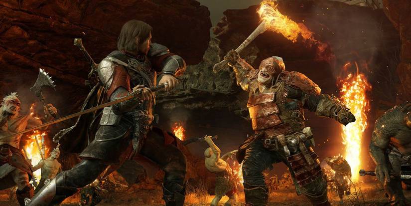 Facing a boss in Shadow of War