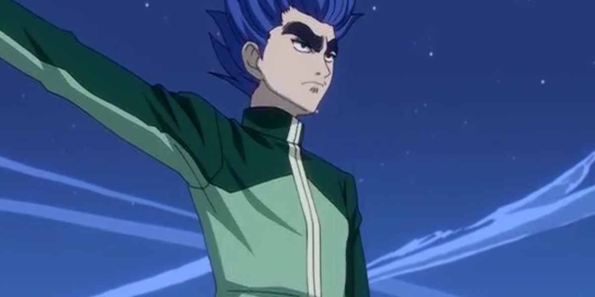 Fairy Tail - Yuka stretching his arm sideways