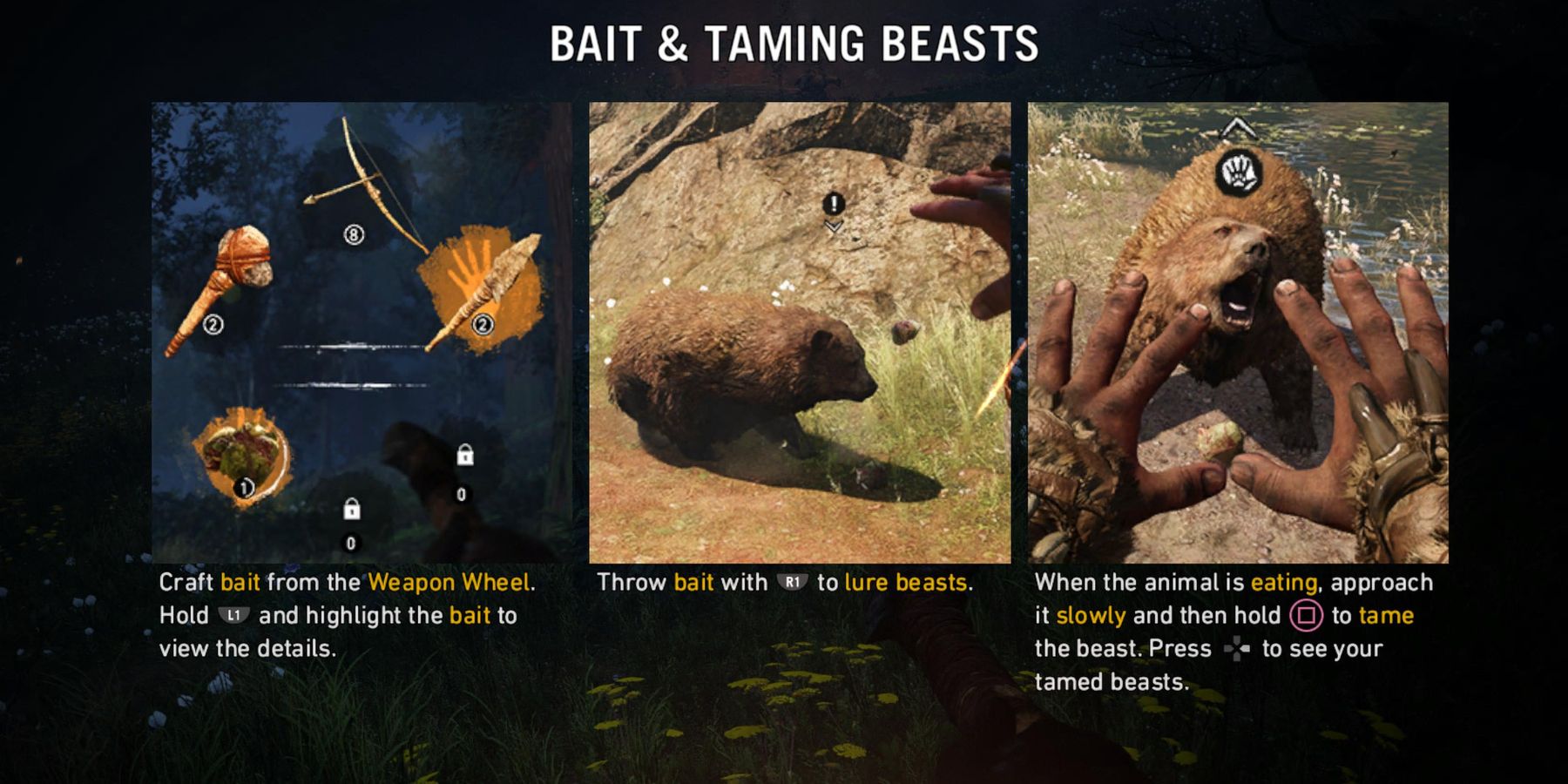 Far Cry Primal taming beasts