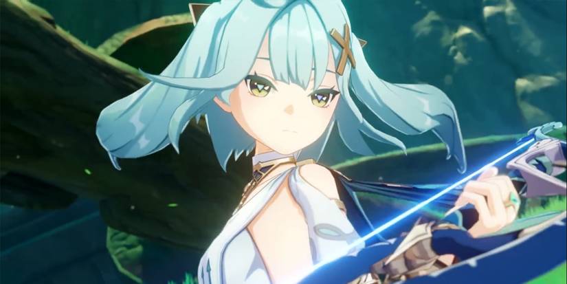 faruzan holding a bow in genshin impact
