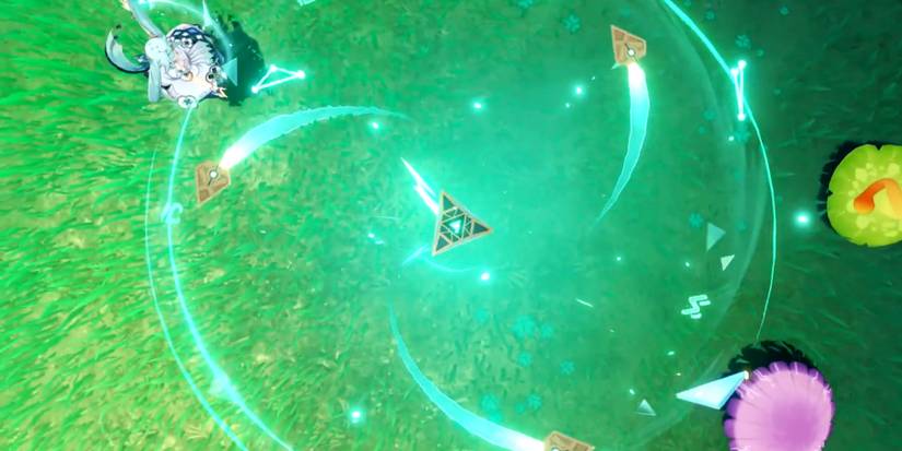 faruzan using her elemental skill in genshin impact