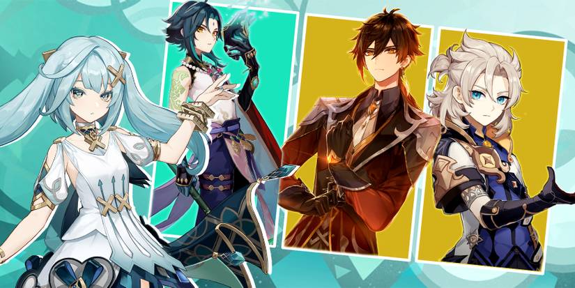 faruzan-xiao-zhongli-albedo in genshin impact