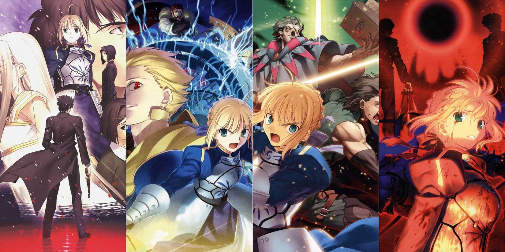 Fate/Zero light novel image of the 4 volumes