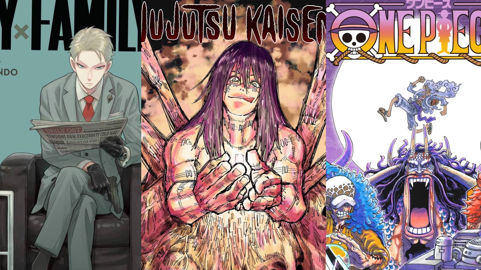 Featured Best Selling Manga One Piece Jujutsu Kaisen Spy x Family 