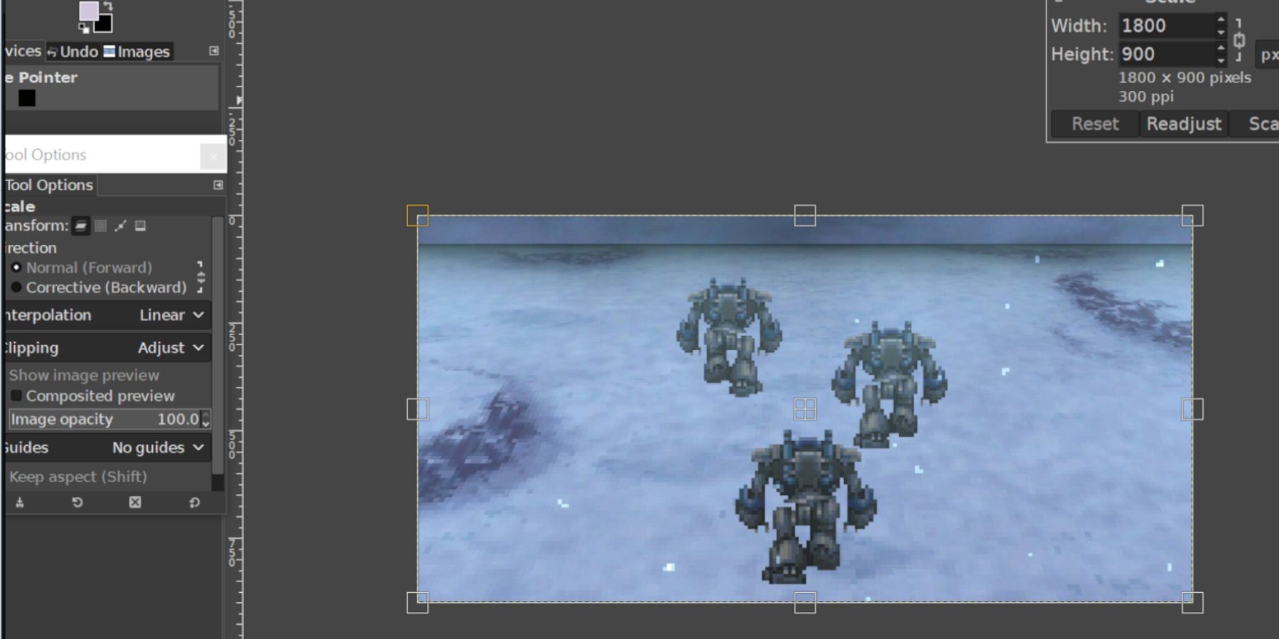 FF6 Steam Deck screenshot pasted into GIMP