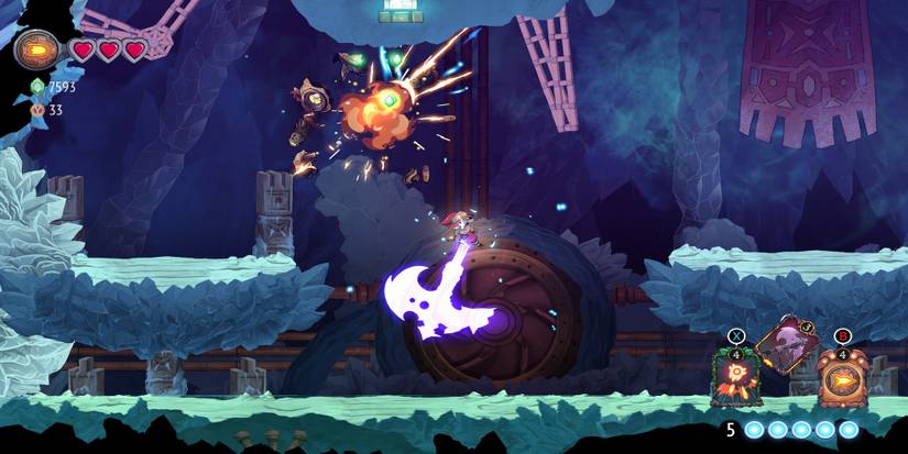 Fighting enemies in The Knight Witch