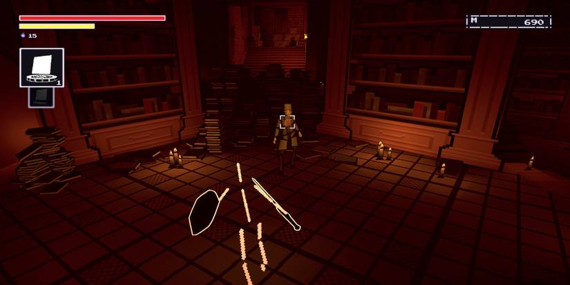 Fighting enemies in The Last Hero of Nostalgaia