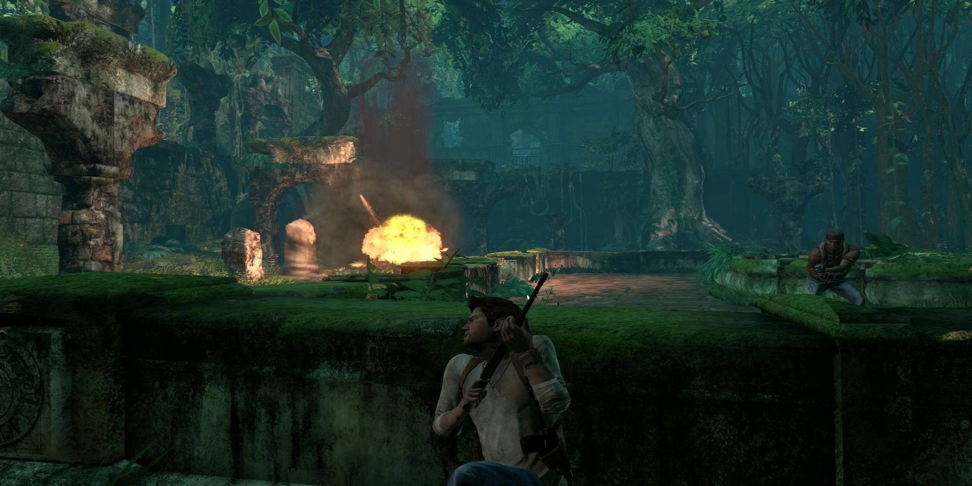 Fight enemies in Uncharted