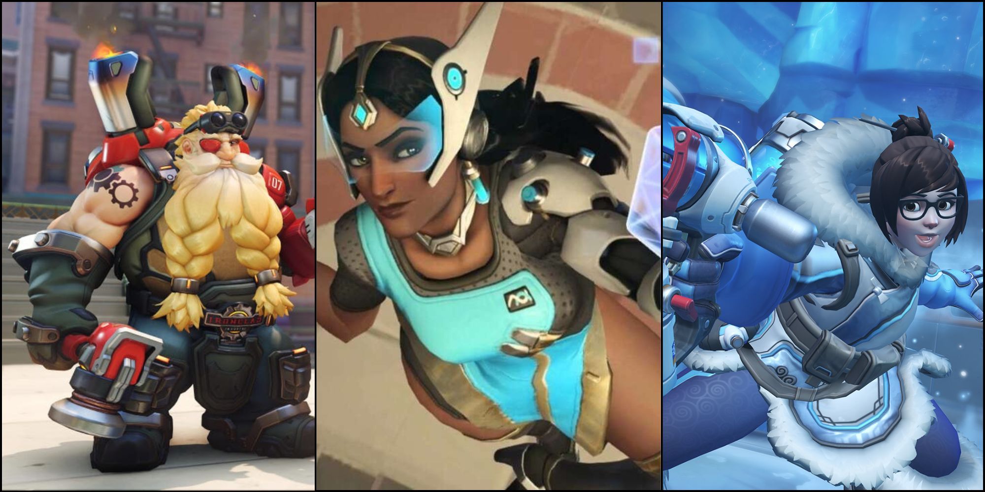 Torbjorn, Symmetra, and Mei