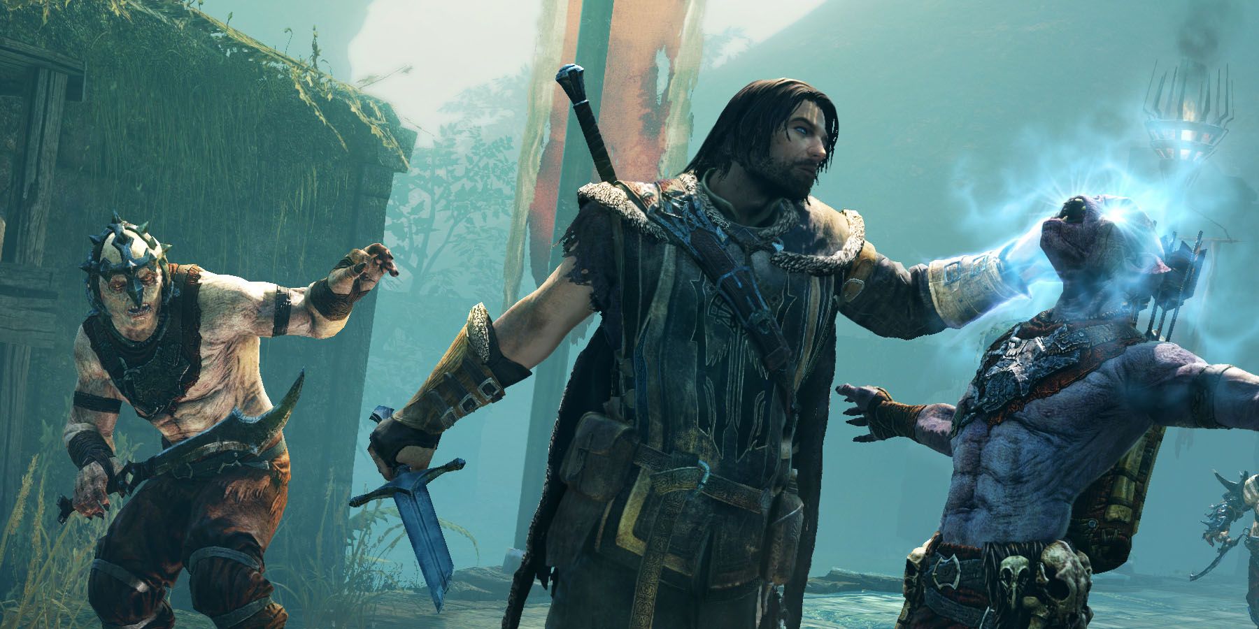 Finishing off an opponent in Shadow of Mordor