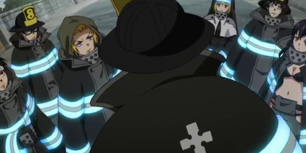 Fire Force - Captain Obi giving orders to his squad