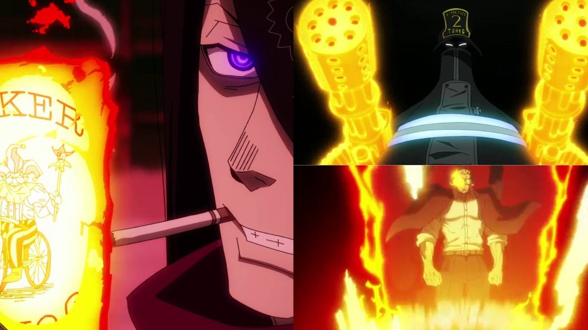 Fire Force - Featured image of Joker, Juggernut, and Burns