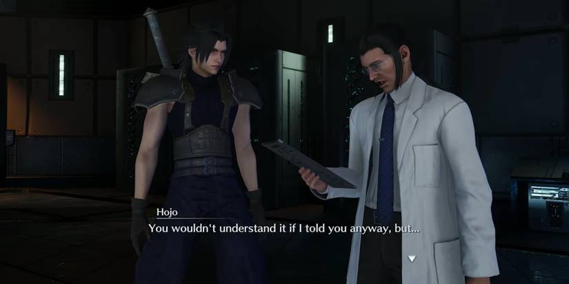 Zack meets Hojo in Crisis Core: Final Fantasy 7 Reunion
