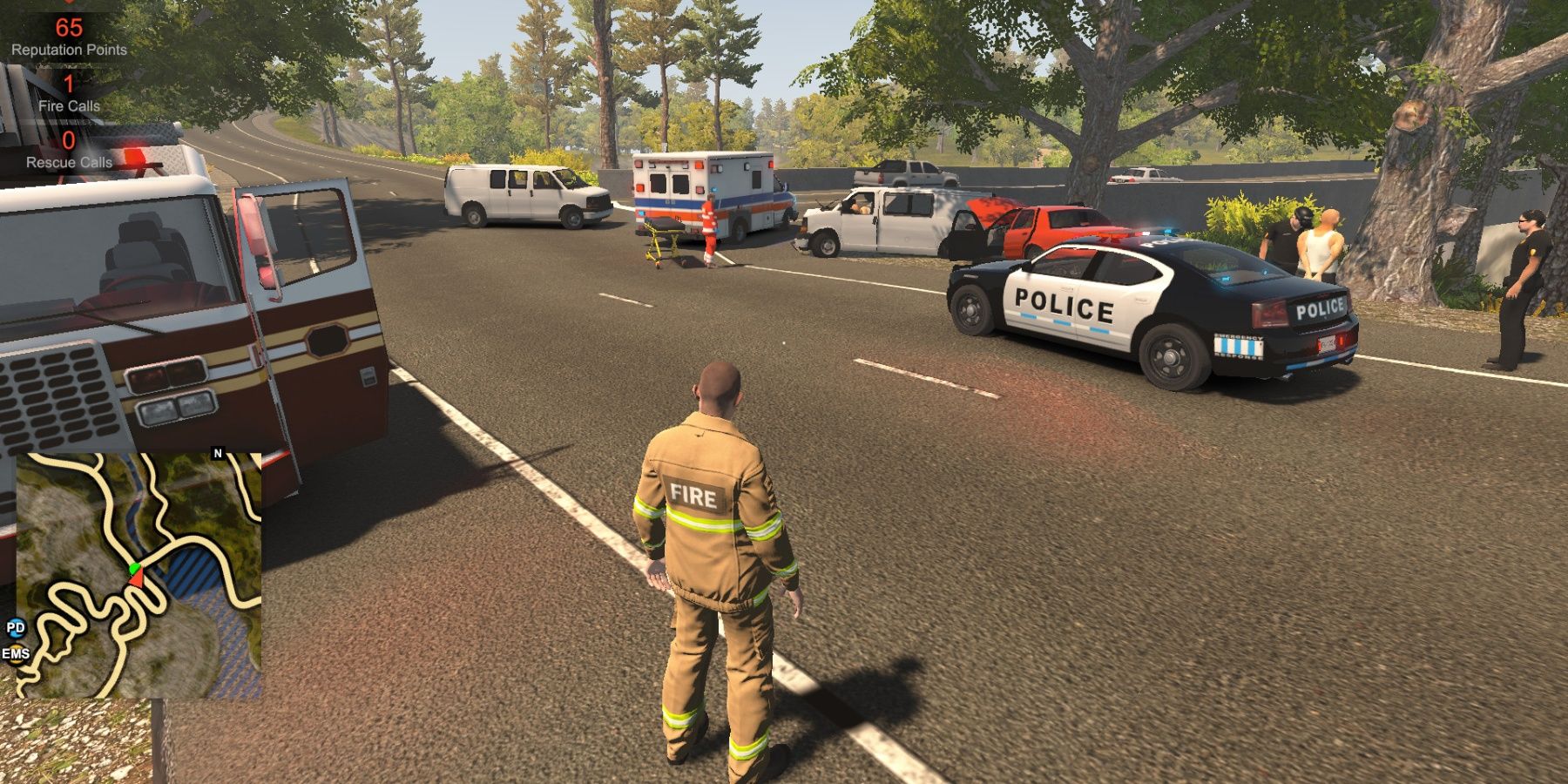 Flashing Lights Police, Firefighting, Emergency Services Simulator image