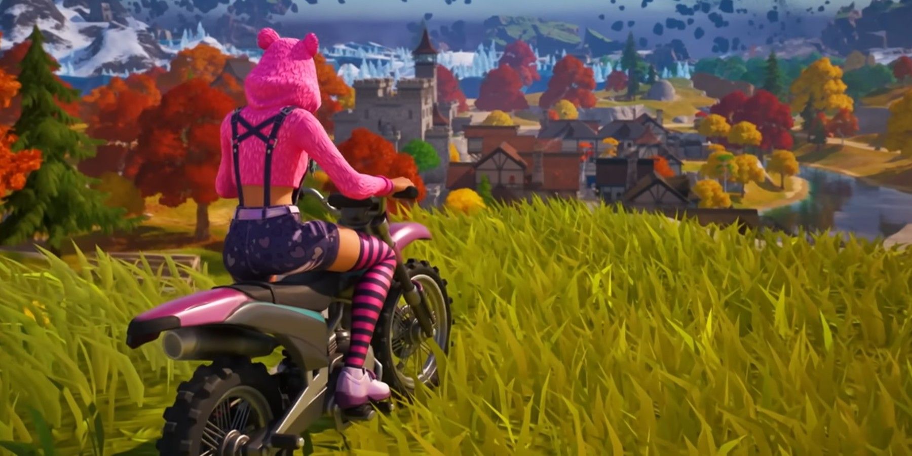 riding a dirt bike in-game