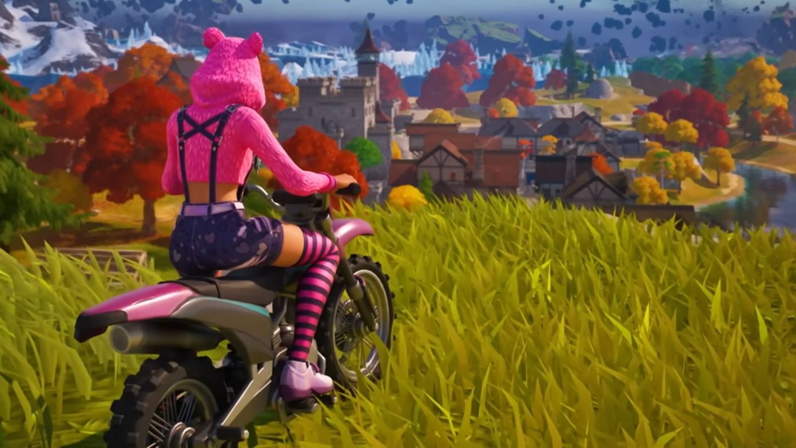 riding a dirt bike in-game