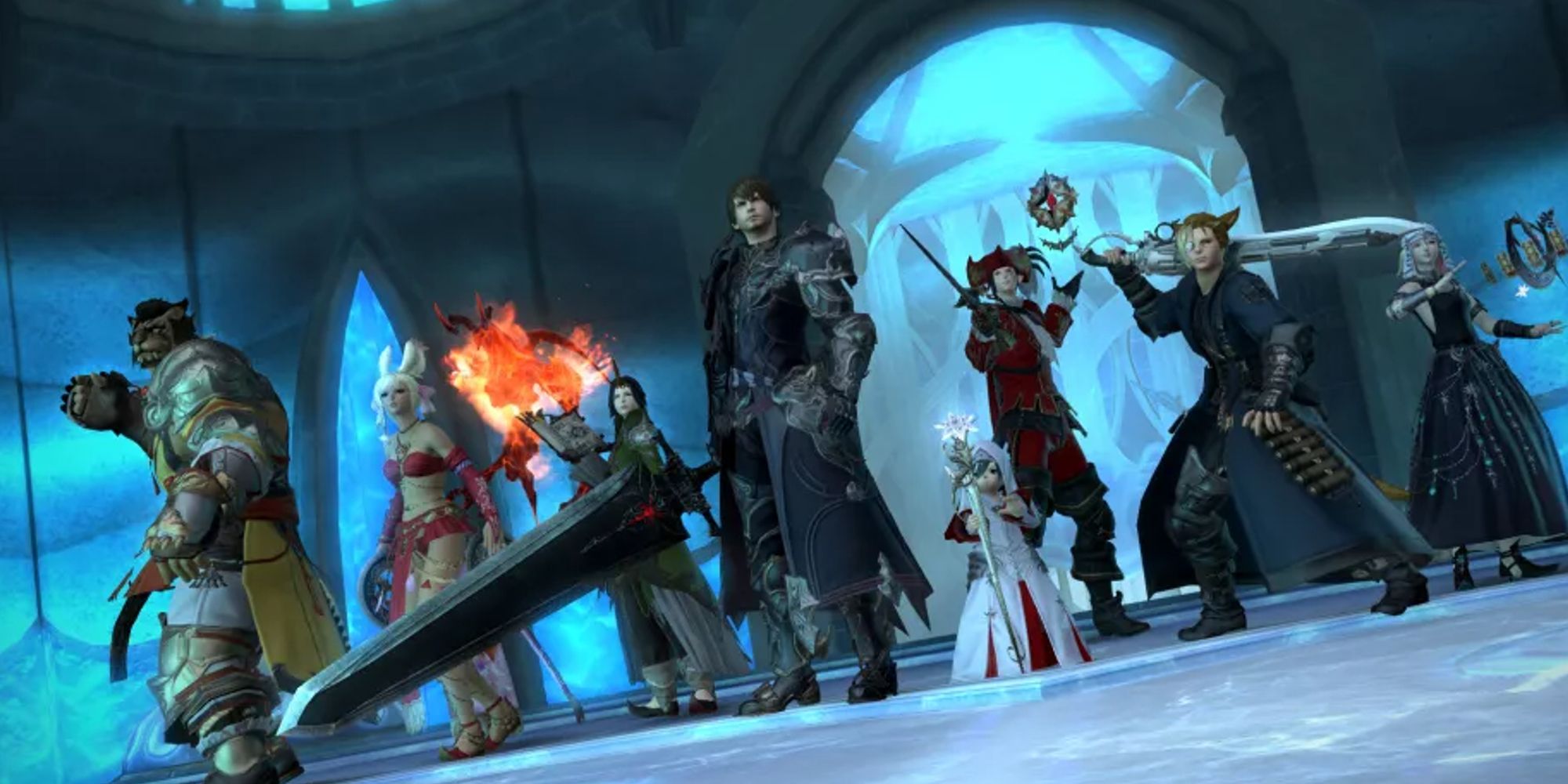 Friends gather together in Final Fantasy 14