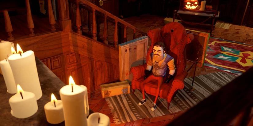 watching an enemy from above in Hello Neighbor 2