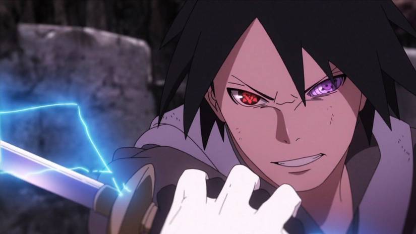 Sasuke Wielding a Lightning Blade