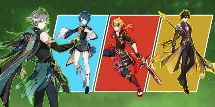 Genshin Impact Team Composition Alhaitham Xingqiu Thoma Zhongli