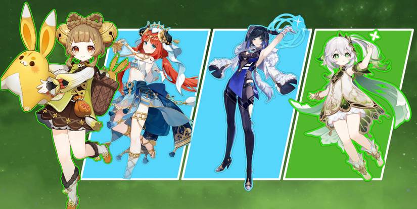 Genshin Impact Team Composition Yaoyao Nilou Yelan Nahida