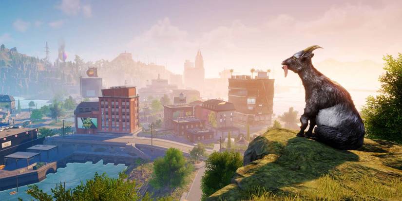 GoatSimulatorGoatOnHill